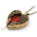 Подвеска Angel Heart Red Gemstone Pendant Necklace